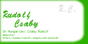 rudolf csaby business card